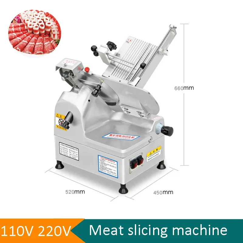 Popular Electric Frozen Meat Slicer Commercial Beef Mutton Roll Cutting Machine Ham Meat Chopper Equipment Adjustable Thickness