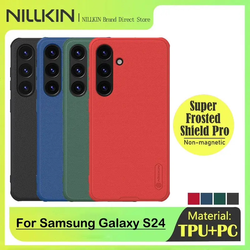 Nillkin super frosted Pro case for Samsung Galaxy S24 plus, Anti-Fingerprint, TPU, PC, protective back cover for Samsung S24+