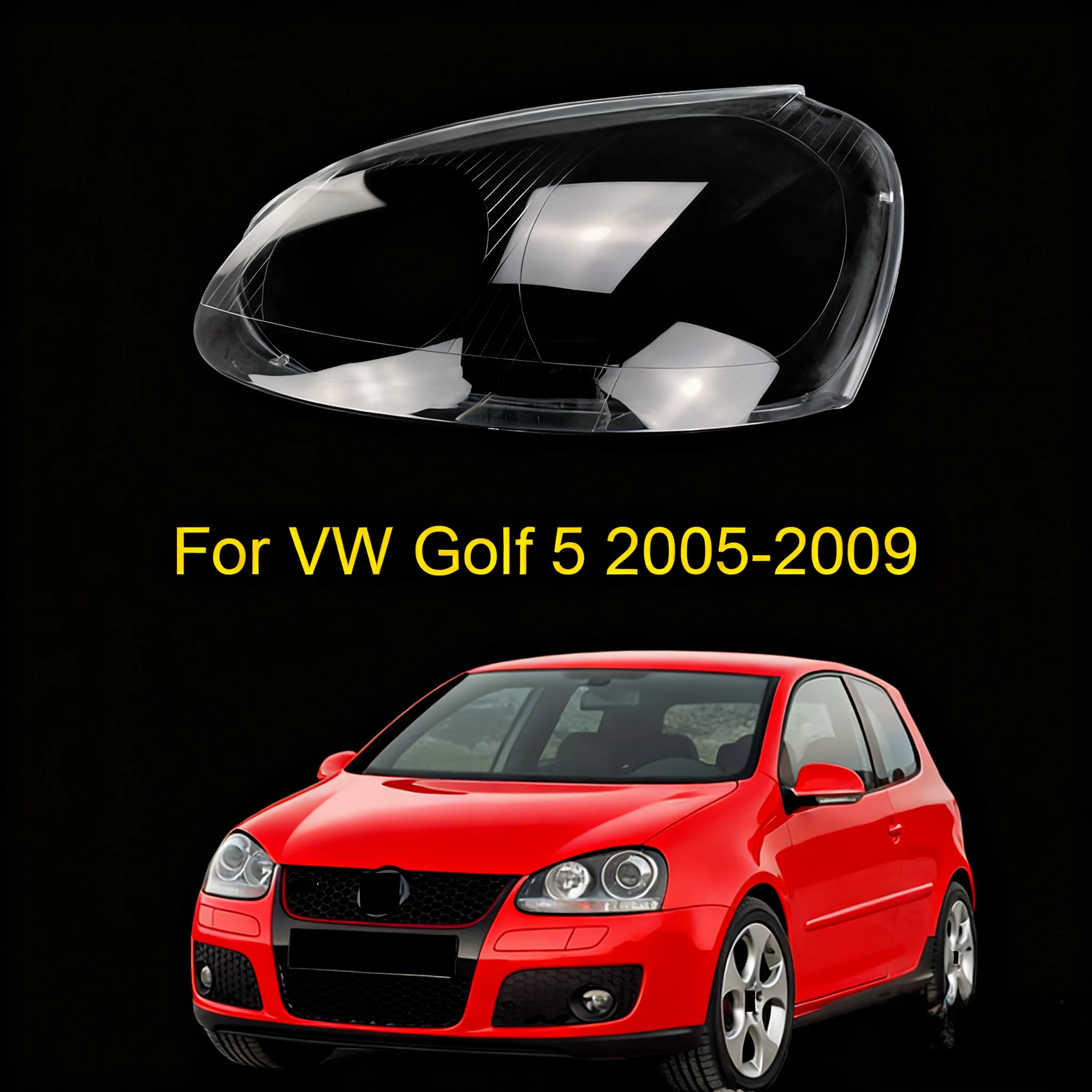 

Auto Head Lamp Light Case For Volkswagen VW Golf 5 2005-2009 Car Headlight Cover Lampshade Glass Lampcover Caps Headlamp Shell