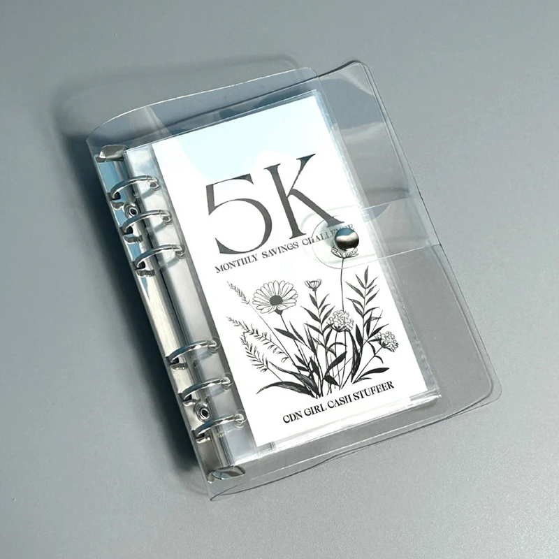 [MOA]Vertical Deposit Savings This Six-hole Iron Clip Storage Album Single Grid Card Album PVC Loose-leaf Book Small Card Book