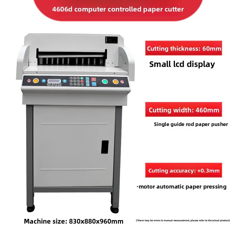 4606D Programmable Layer Large Trimmer 6CM Thick Fully Automatic Electric Paper Cutter