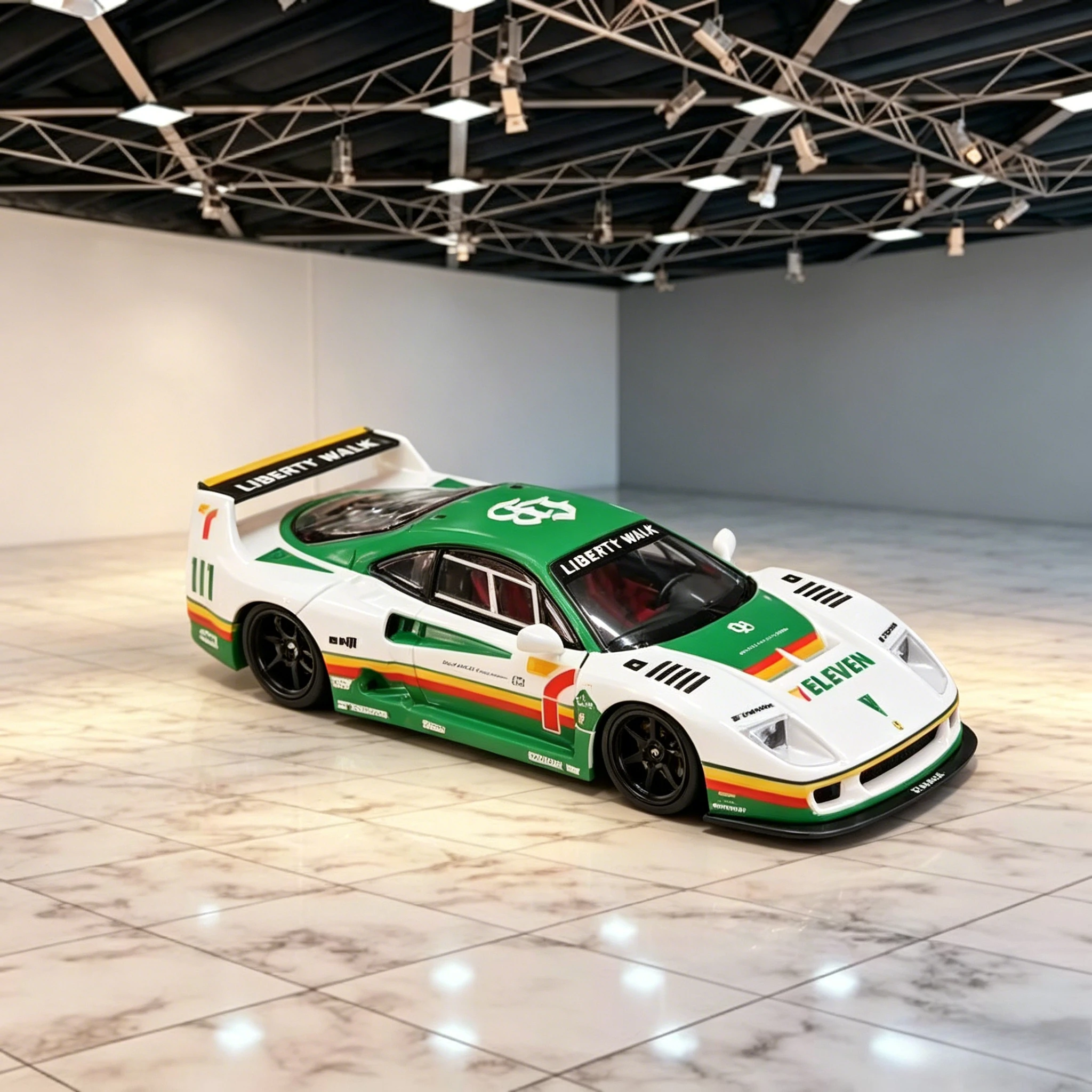 1:64 LBWK F40 711 Alloy car model Adult Gift Hobby & Toys static finished ornaments Collectibles Scene simulation