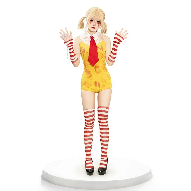 Cosplay2025 女性用黄色の繊維の縞模様のコスチューム、ステージパフォーマンス用アクセサリー、衣装セット、ハルのコスプレ