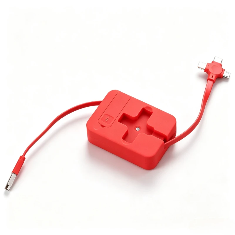 3 In 1 Macaron Telescopic Charging Cable With Phone Bracket Fast Charger Cord Portable For Mobile Phone Bedroom Outdoor Use