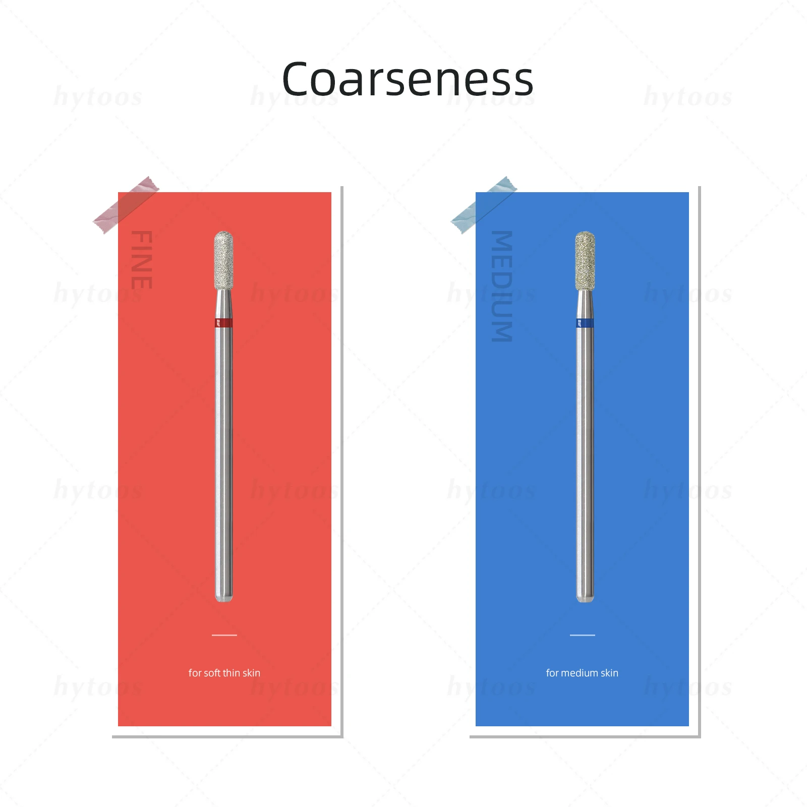 HYTOOS Punta da trapano per unghie con cuticola superiore arrotondata Punta per unghie professionale con diamante russo Sicurezza sotto le unghie Detergente per pelle morta Strumenti per sbavature