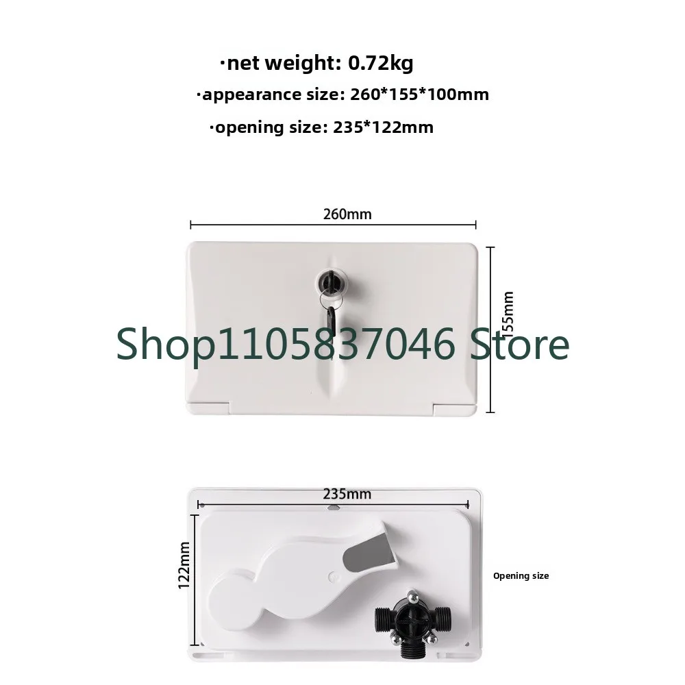 RV outdoor showerhead, external shower box, hot and cold switch, pull-out shower, RV external accessories