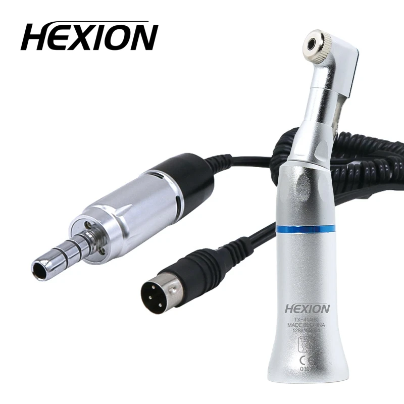 HEXION E-Type Dental-Niedrigdrehzahl-Mikromotor-Set – 35000 U/min, 1:1-Übersetzung – Gerades/Abgewinkeltes Handstück für Laborpolier-Elektromotor – Detail 3