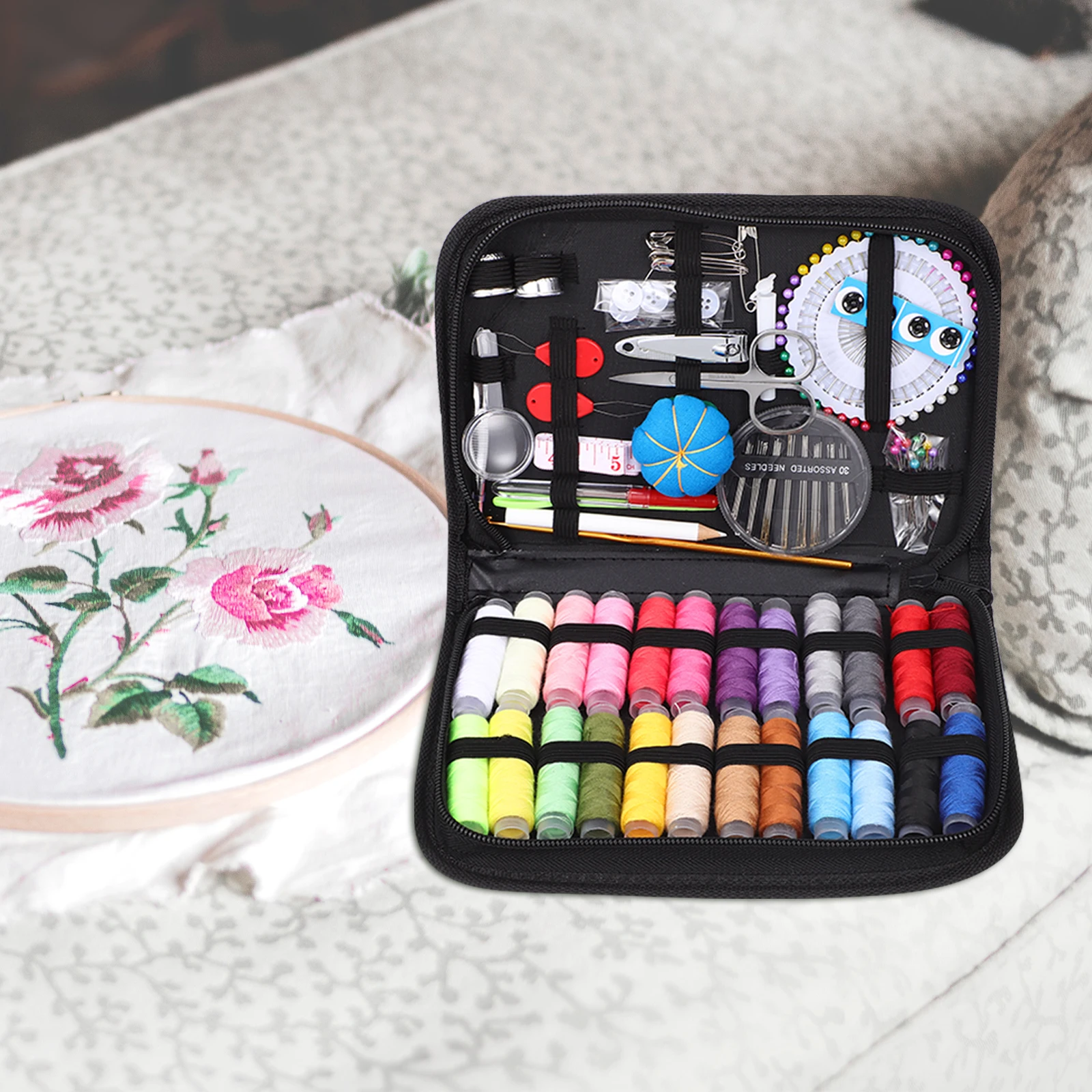 

Kit Supplies Sewing Needle Bag Portable Storage Storage Sewing Set Needle Tools Elastic Band Craft DIY Accessories