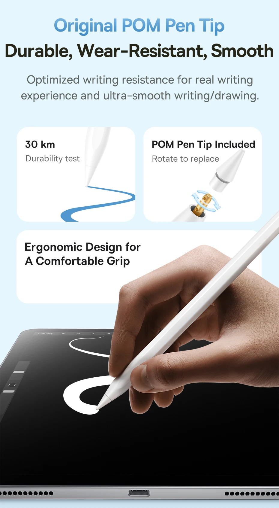 Baseus Stylus Stift Kabellose Aufladung für Apple Pencil Magnetische Anziehung für iPad Pro Air Mini Bluetooth 23h Akkulaufzeit Tablet-Stift – Detail 21