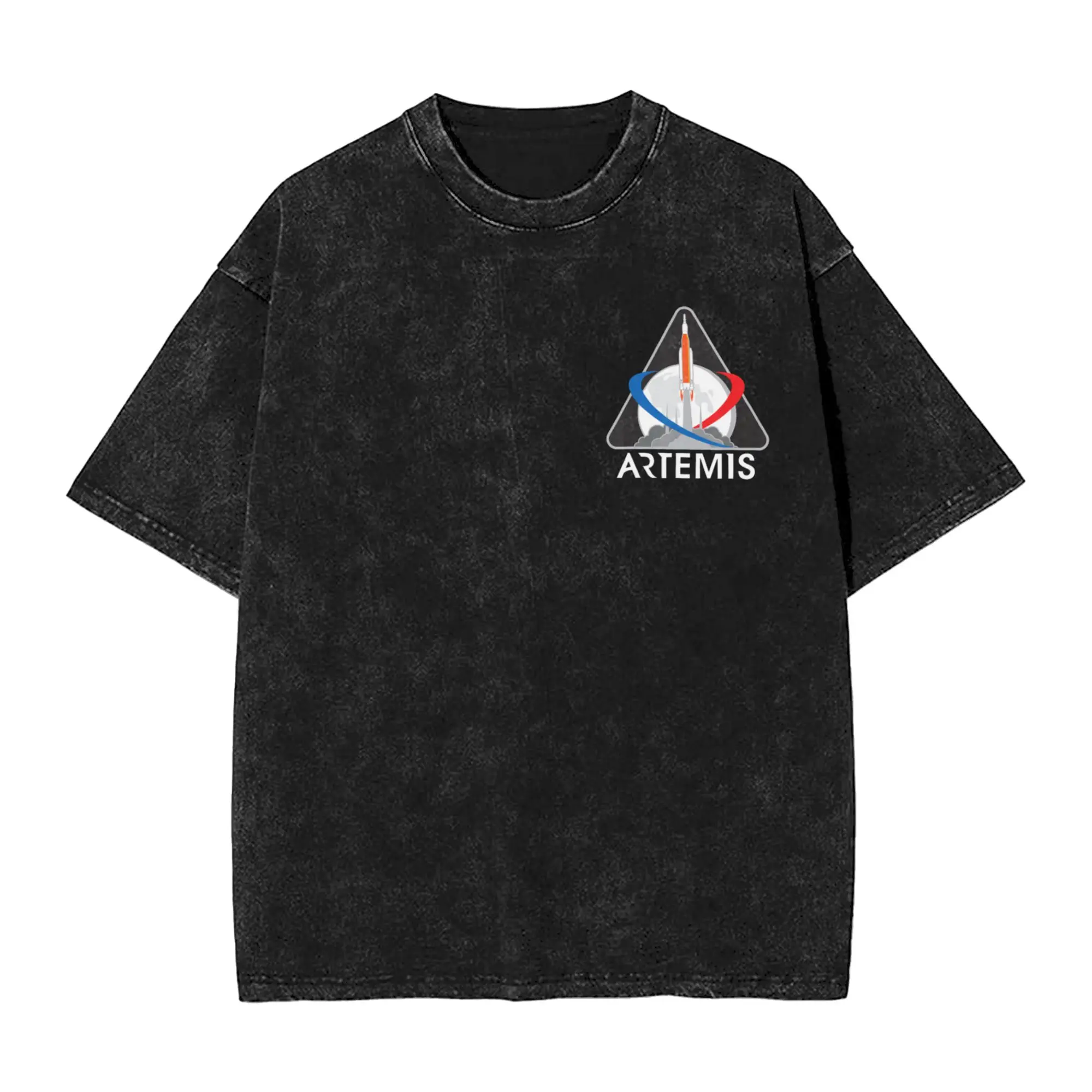 Men Artemis Mission One Astronaut T-Shirts Top Tees Beach Funny Short Sleeve T Shirt Round Neck Novelty Loose Tee Shirt Hot Sale