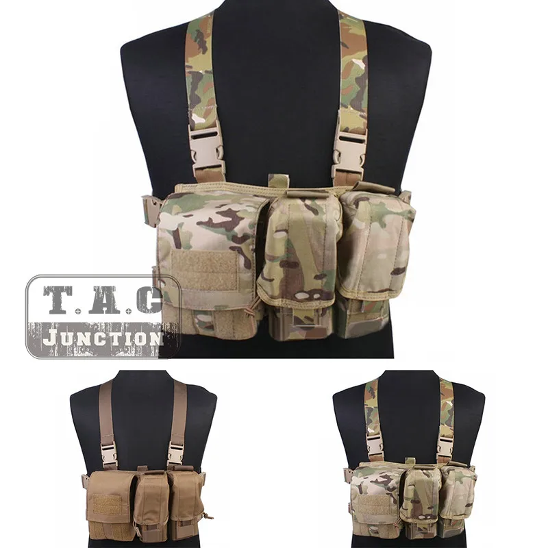 

Emerson Tactical Combat Assault Lightweight Chest Rig Vest Harness EmersonGear Carrier Vest With M4 M16 Magazine Pouches