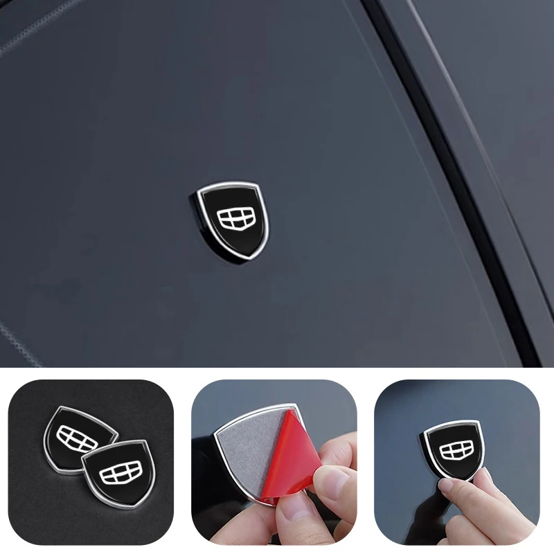 Car Logo Stickers Universal Auto 3D Metal Sticker Accessories For Geely Geometry C Tugella GC9 X7 GX3 CK GC6 LC EC8 CK2 CK3 view 5