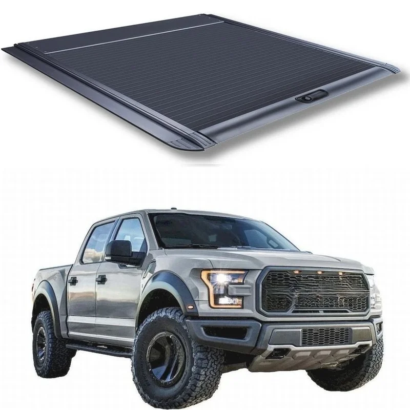 High Quality 4X4 Offroad Ousaier Aluminum Telescopic Roller Shutter Tonneau Cover With Lock Exterior Mod Accessories