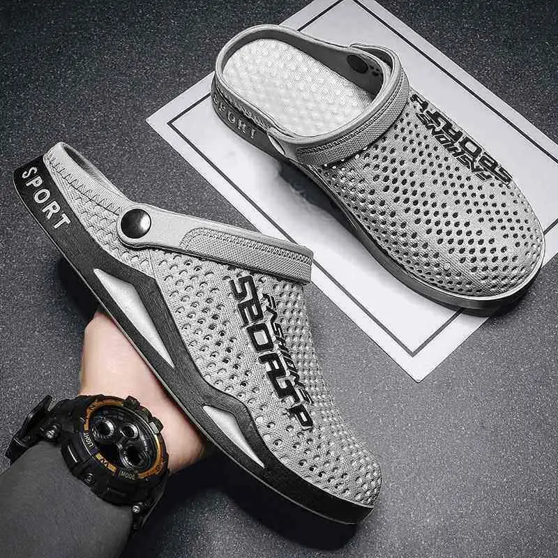

Men's Summer Sporty Open-Toe Slippers Beach-Worthy Casual Wear-Outside Flip Flops Anti-Slip Durable Breathable Hollow out San...