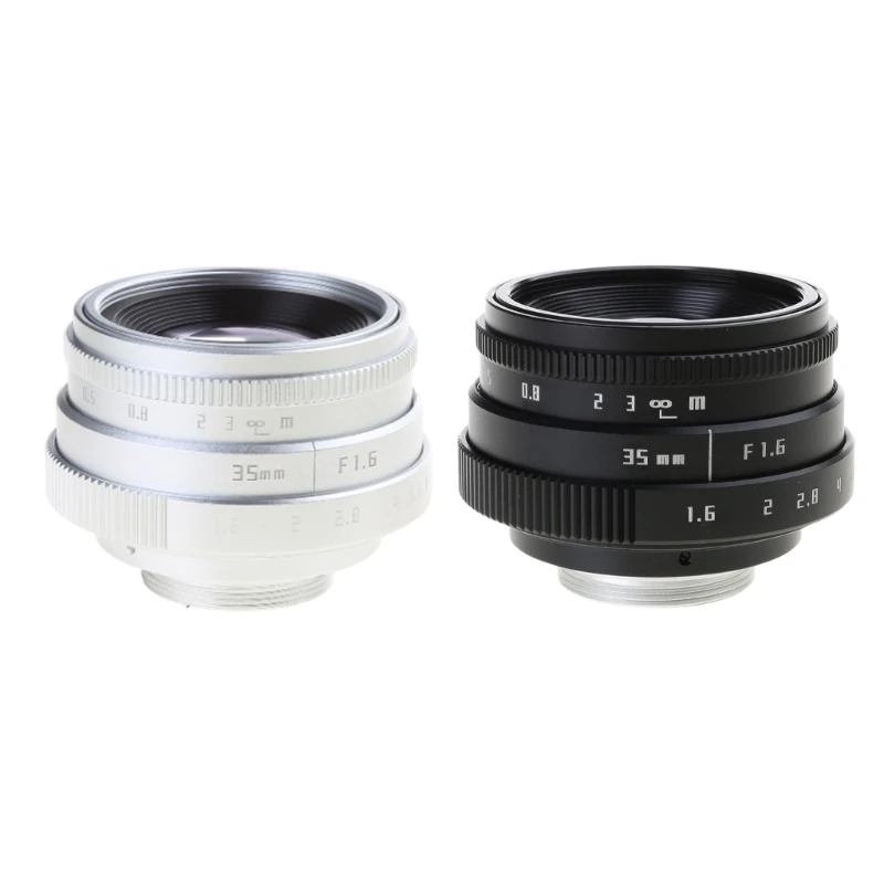 35 มม.F1.6 เลนส์กล้องวงจรปิดโทรทัศน์ทีวีเลนส์อะแดปเตอร์แหวน C-Mount สำหรับ 3 Mount Micro กล้องอุปกรณ์เสริม Dropsale