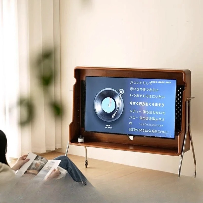 

Universal bedroom floor-to-ceiling TV cabinet with monitor hanger