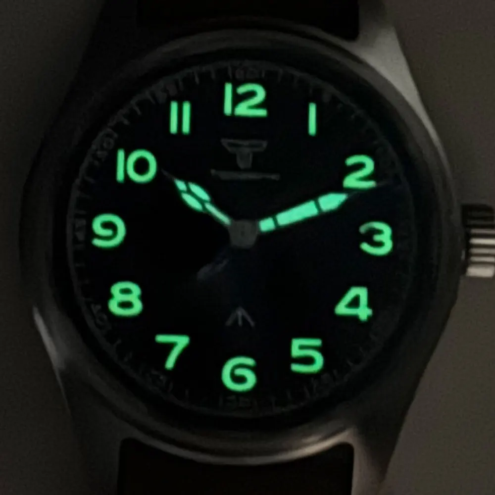 Tandorio 39mm Pilot Solid Bronze Quartz Watch Sapphire Glass 200M Waterproof VH31 Sweep Seconds Movement Lume Men Retro Watch