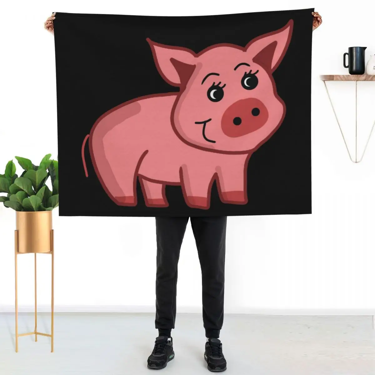Cute Piggies Throw Blanket Fashion Sofas Cute Flannel Fabric Quilt Blankets For Baby Summer Beddings Blankets