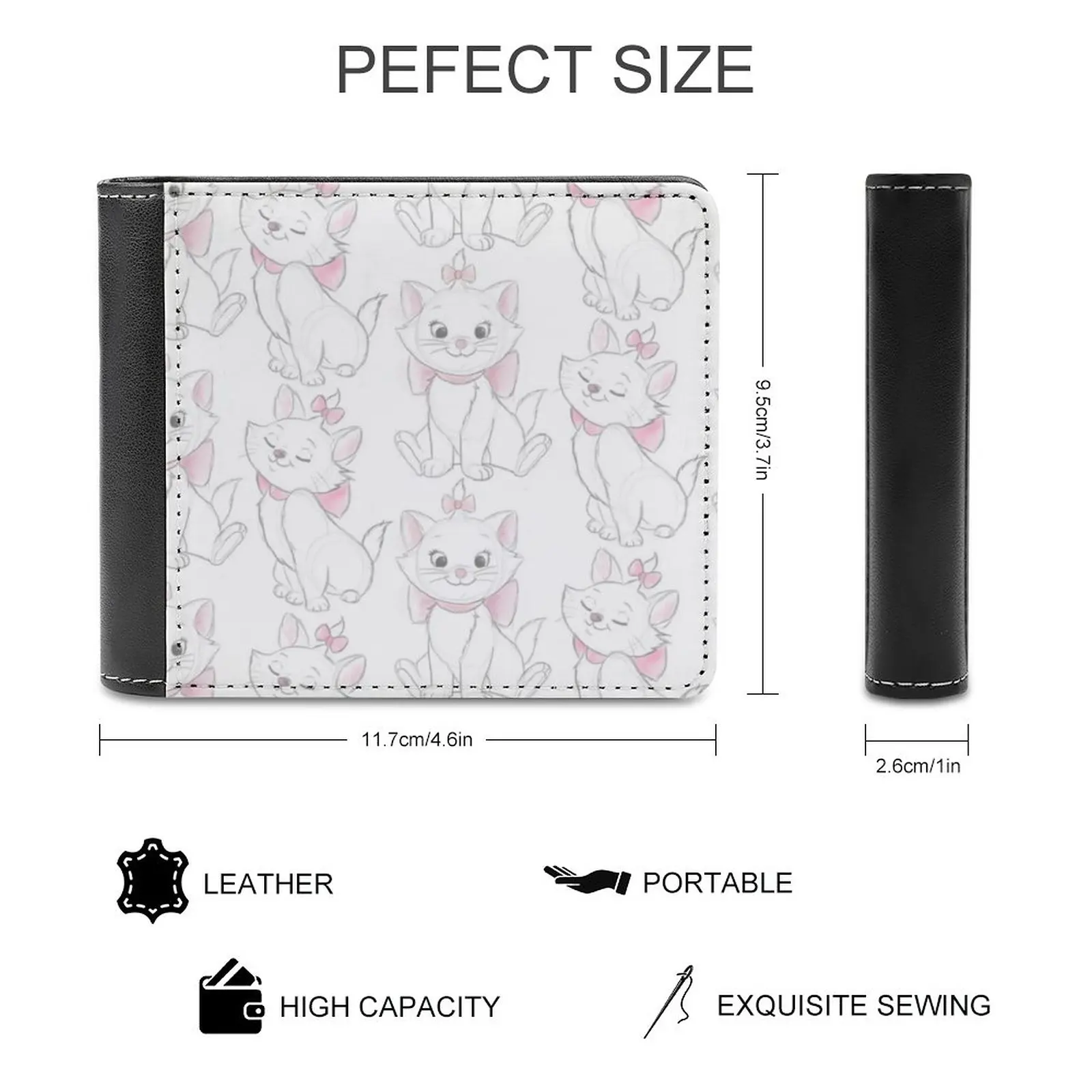 Marie Pattern Men's Wallet Purses Wallets New Design Dollar Price Top Men Leather Wallet Personalized Wallet Pattern Leather