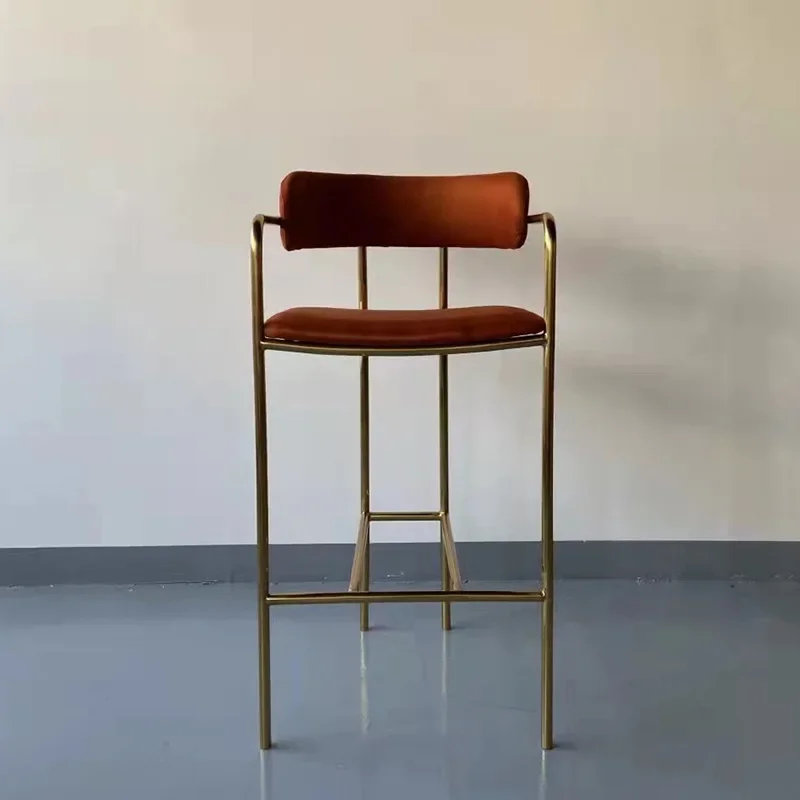 American retro 1950 leather bar chair, multi-functional rotating bar chair