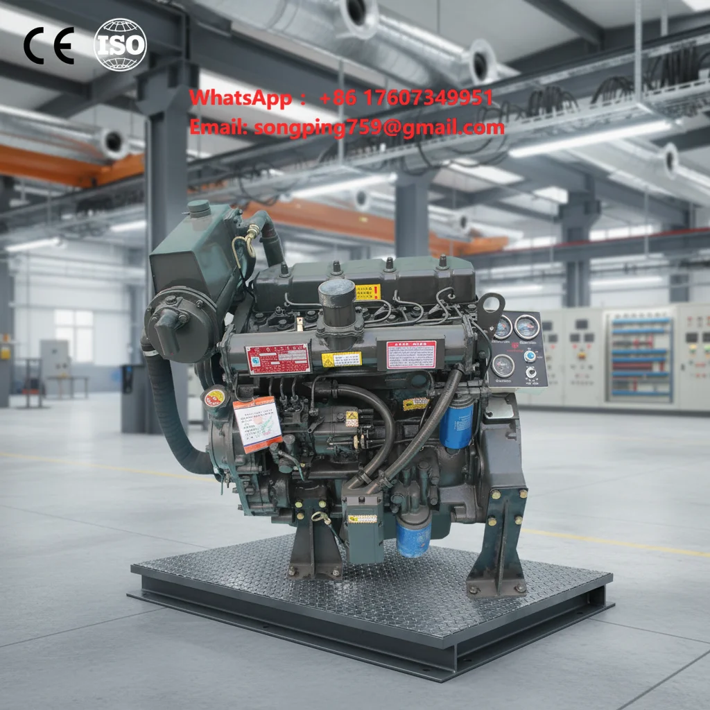 Brand New 55HP 1800rpm Water-Cooled Marine Dieel Engine Easy to Operate with Electric Start Motor Zh4100zc