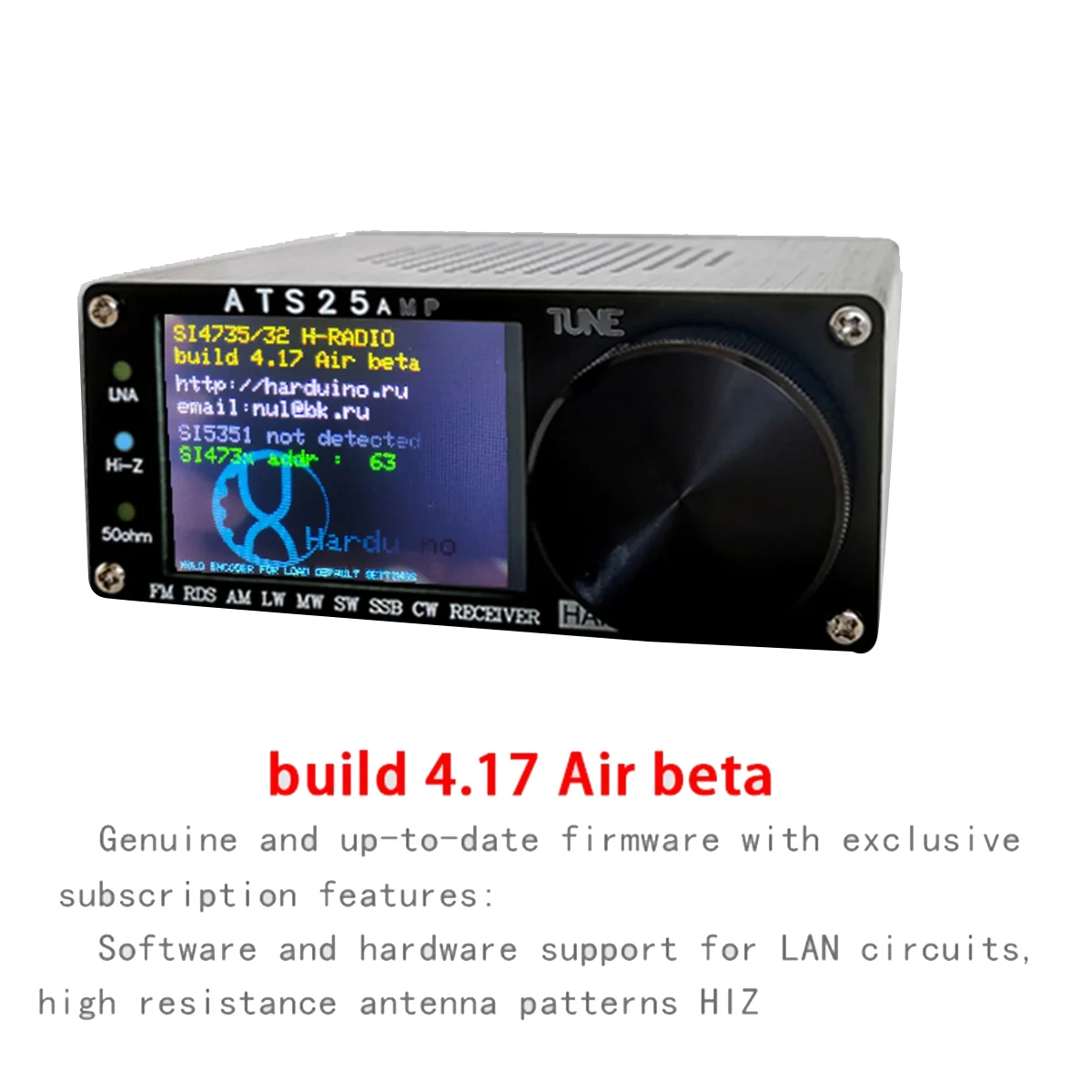 ATS25 AMP RDS All Band Radio Receiver Firmware FM RDS AM LW MW SW SSB DSP Receiver with Spectrum