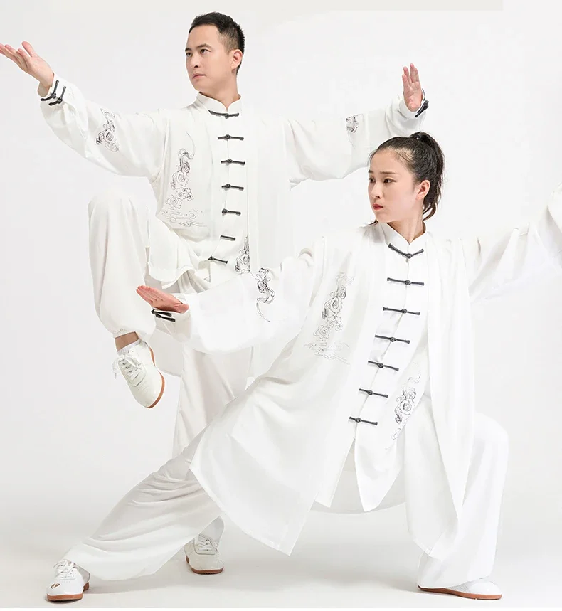 Three Pieces Tai Chi Clothes Wushu Clothing Kung Fu Dress Wrinkle Free Martial Art Uniform Women And Men Free Shipping 2022 New