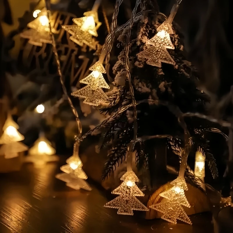 LED Christmas Decoration Lights Battery Powered String Lights for Home Room Window Door Christmas Tree Party Decor