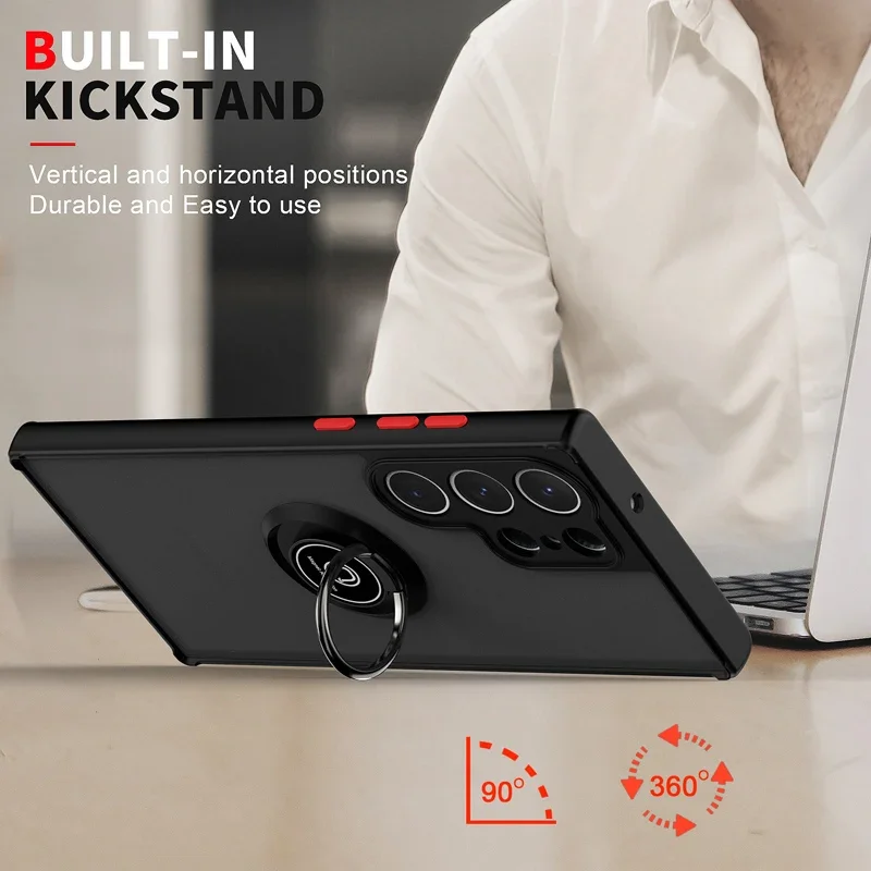 Anello magnetico Cassa Opaca Per Samsung Galaxy S23 S22 S21 S20 Ultra S10 S9 Più FE A52 A52S A53 5G UN 53 52 S 22 20 Nota 9 10 Della Copertura