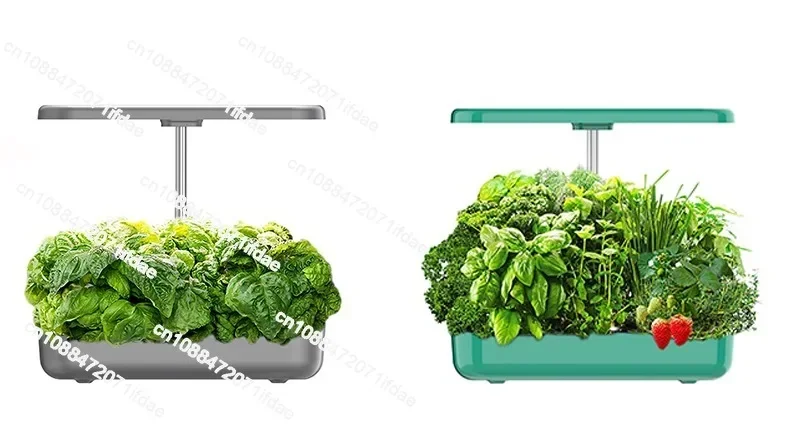 Home Desk Self Watering Plant Pot Set Indoor Herb Growing Kit System Portable Smart Planter Hydroponic Herb Garden With Light