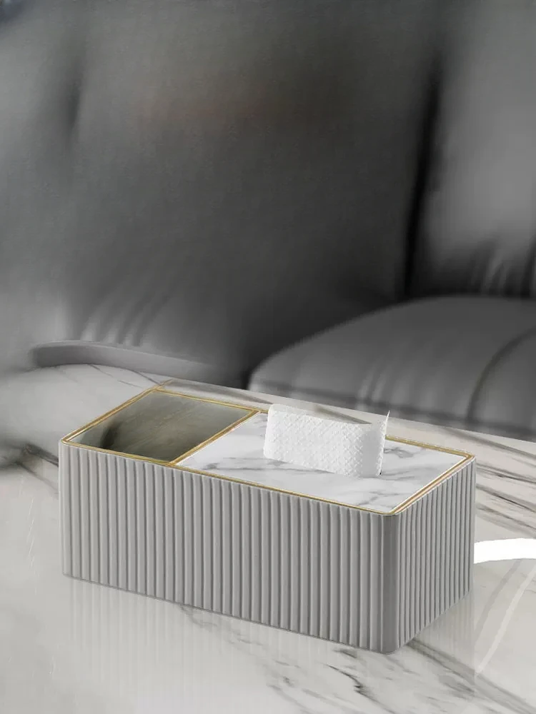 

High End Light Luxury Style Home Creative Coffee Table Storage Box, Multi-functional Paper Drawer