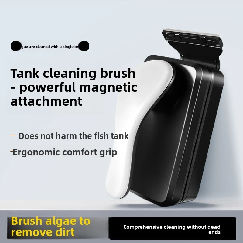 

Magnetic Aquarium Glass Cleaner, Strong Magnet Algae Scraper Brush for Fish Tank Interior Wall Cleaning