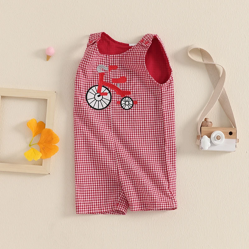 Adorable Baby Girl Romper Cute Heart Print Sleeveless Jumpsuit Casual Summer Outfit for Infant Toddler with Bow Detail