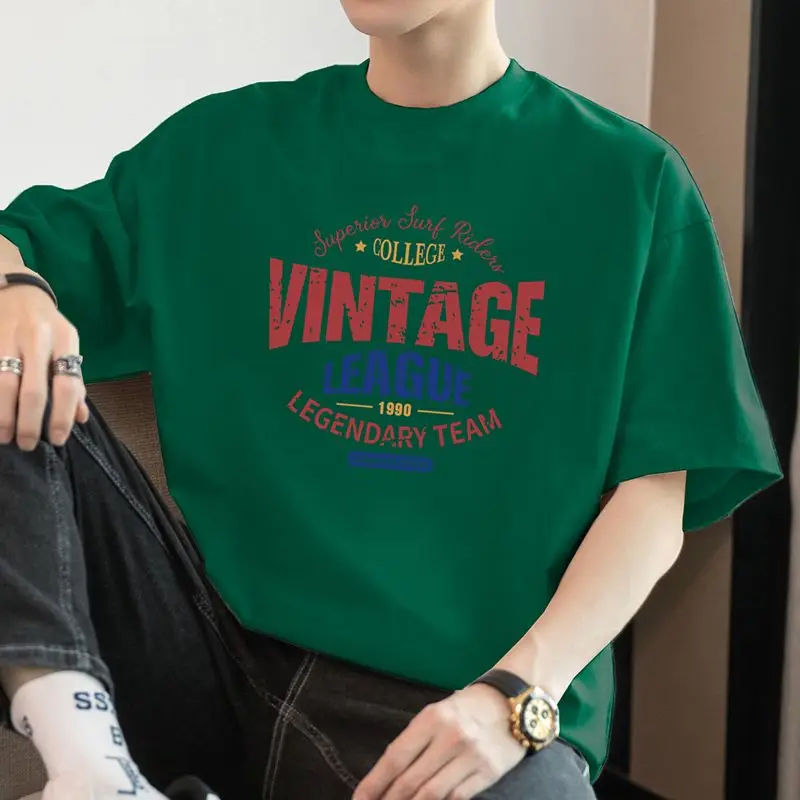 2025 New Hro Teoy Streetwear T-shirt Set Short Sleeve Tops with Bold Typography Print and Casual Design Spring Summer