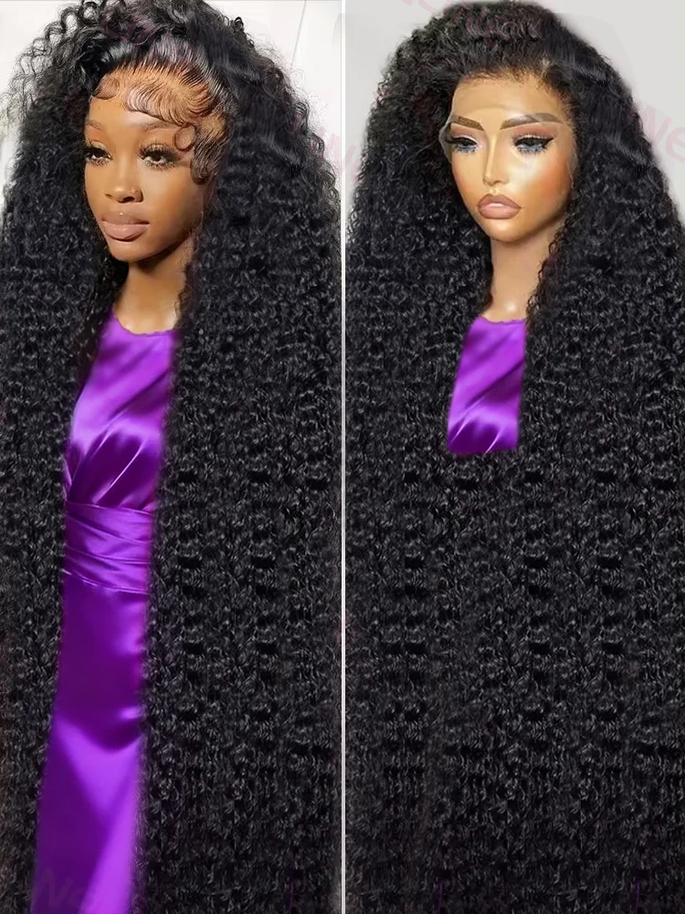 

300% Density 40 46 Inch Deep Curly 13x6 360 Hd Lace Frontal Wigs Brazilian 13x4 Water Wave Lace Front Human Hair Wigs For Women