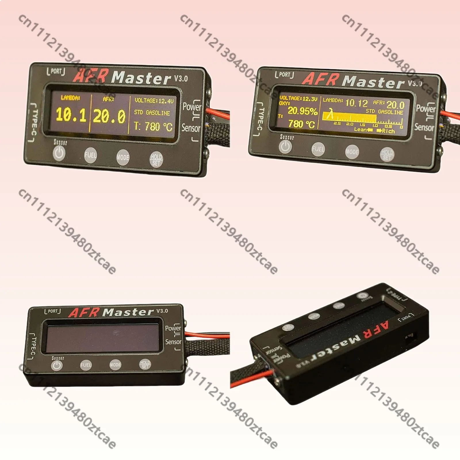 AFR Master Professional Air-Fuel Ratio Analyzer Meter for Car Motorcycle Go-Kart Tuning