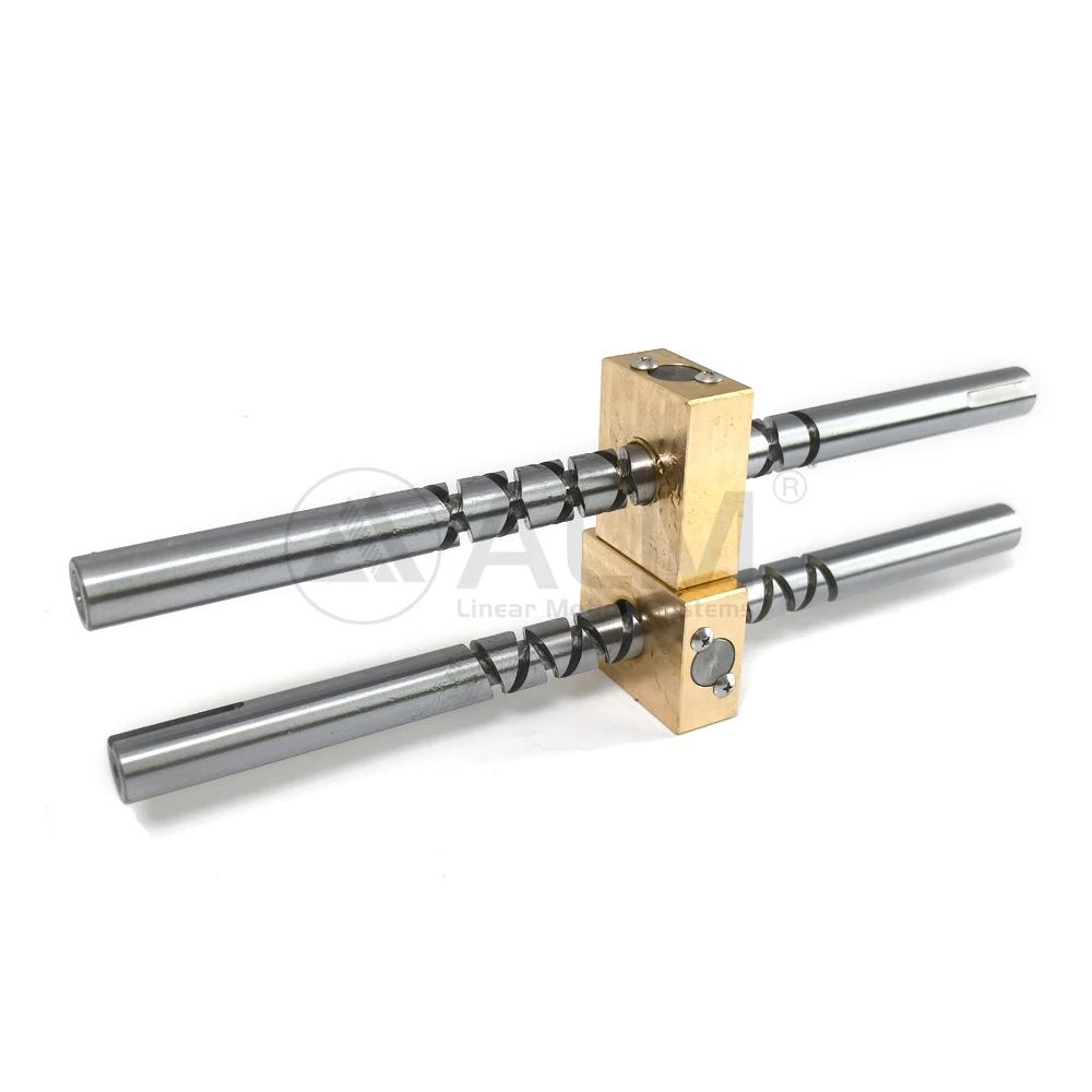 Standard Self-reversing Screw 20x20 Stroke 50mm Length 200mm Reciprocating Lead Screw with C45 Black Coating Nut in stock