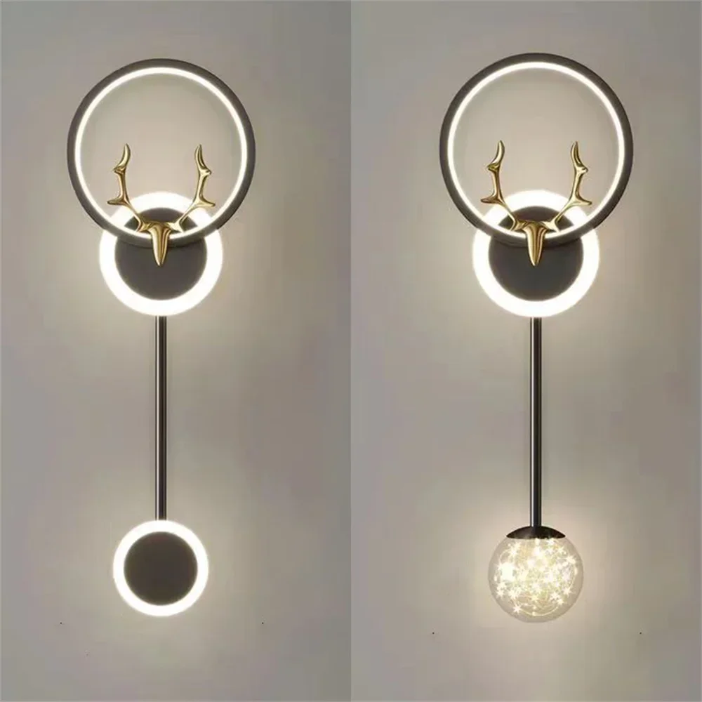 

LED Modern Simple Wall Lamp Bedroom Bedside Lamp Creative Nordic Syle Study Corridor Corridor Living Room Background Wall Light