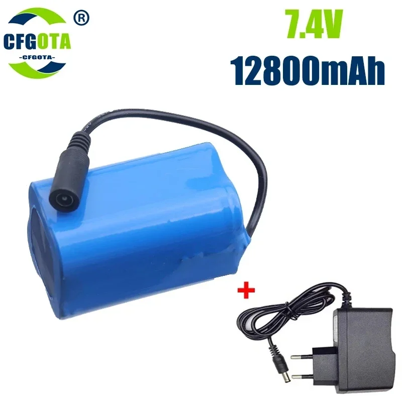 Lithium Battery Used For T188 T888 2011-5 Remote Control Search Bait Boat Spare Parts RC Toy Accessories 2S2P 7.4V 12800mah