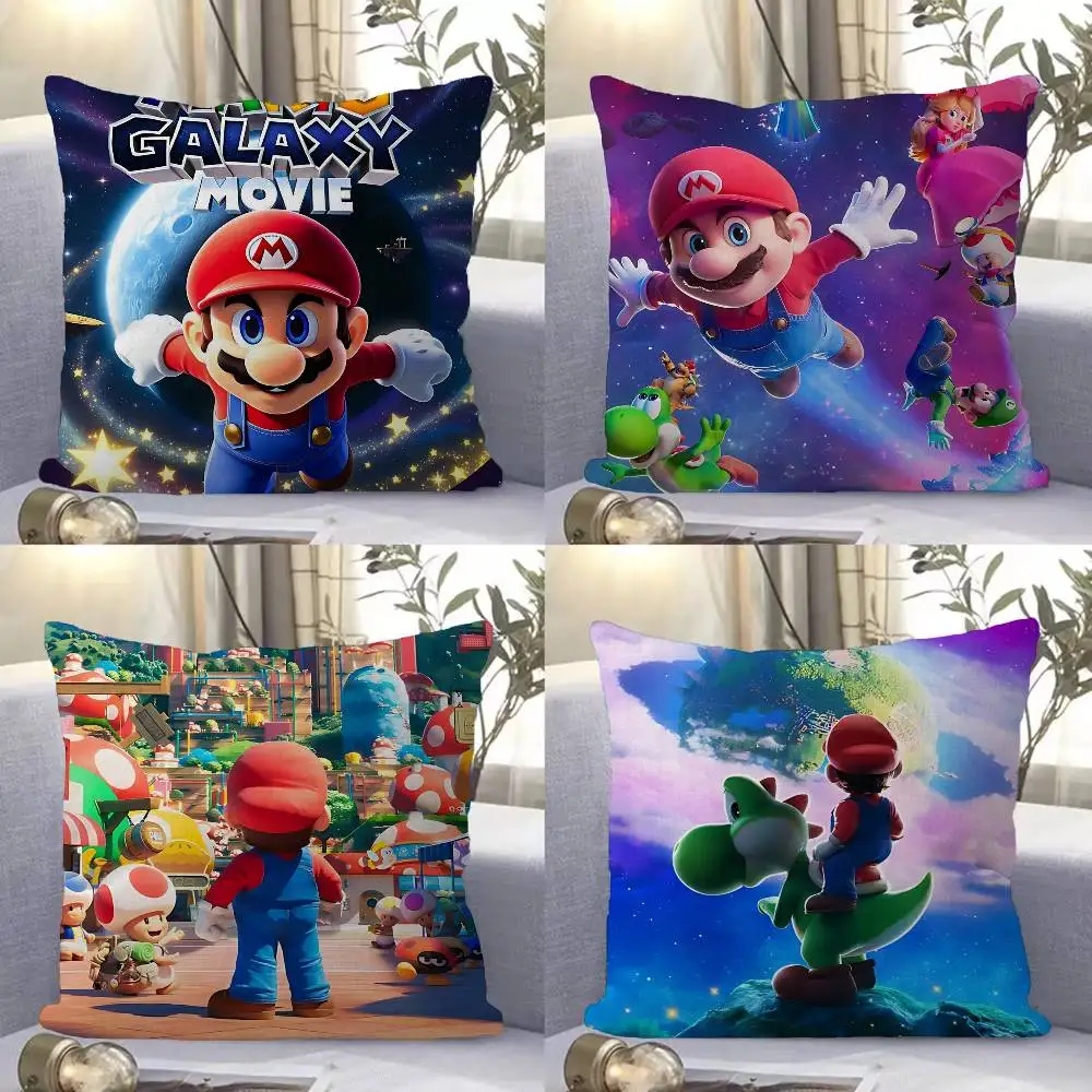 S-Super Cute Style M-Mario Kissenbezug, Polyester-Sofakissen, dekorative Kissen, Heimdekoration, Kissenbezug