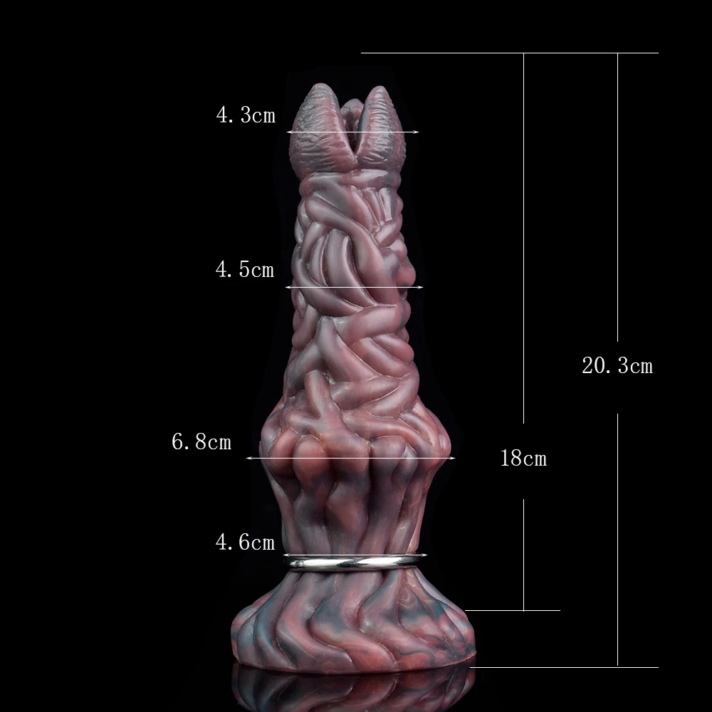 YOCY แฟนตาซี Ovipositor Dildo Monster Dildo ขนาดใหญ่ Knot,Inflatable & Hand-Push วางไข่สุนัขสีเขียว Knotted Anal Dildos