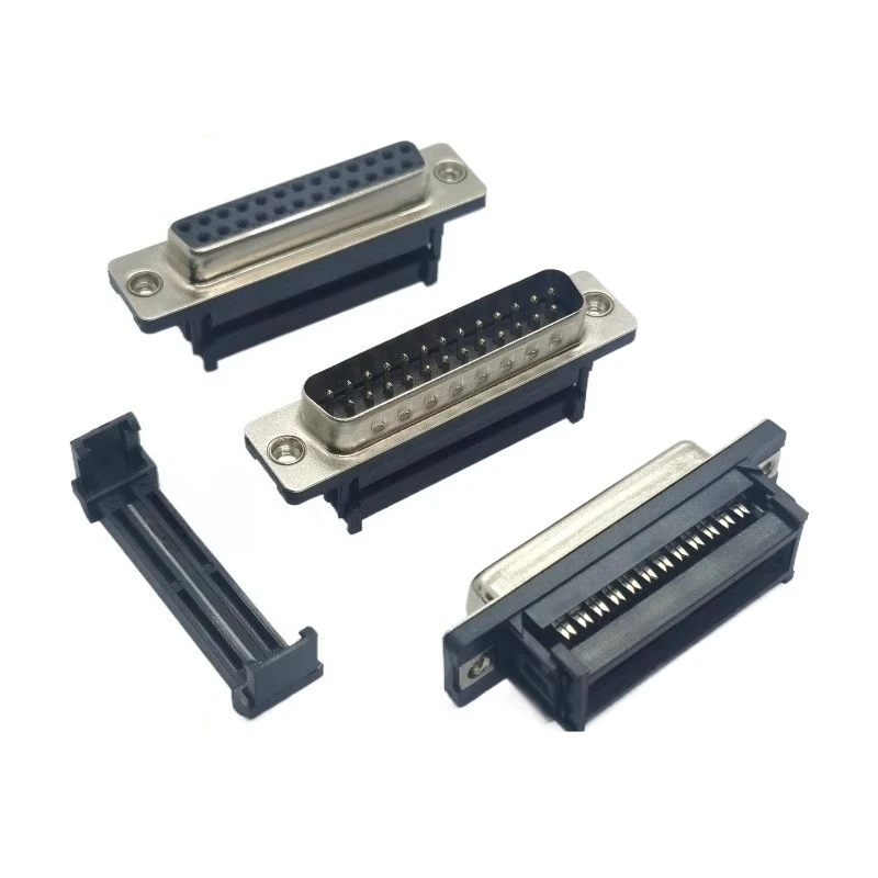 DIDC-DB9/15/25/37 P Винт «папа-мама» Двухрядный провод под давлением без припоя Черный последовательный разъем