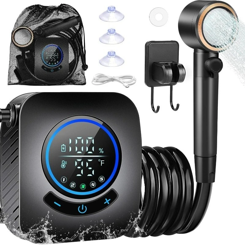 

Outdoor dormitory household mobile portable shower, simple electric pumping shower self-priming pump