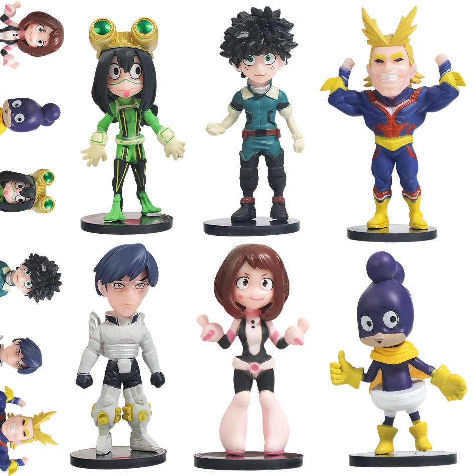 Figura de Anime My Hero Academia Midoriya Izuku Bakugou Katsuki Ochaco Todoroki Shouto No Hero Boku figura Satoru para regalo de niños