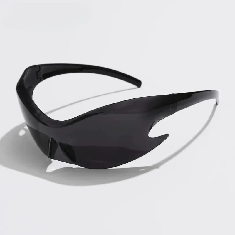 1/6pcLuxury Brand Sports Punk Y2K Sunglasses Women Men Unique Goggle One Piece Sun Glasses For Male Cycling Hip Hop Shades UV400