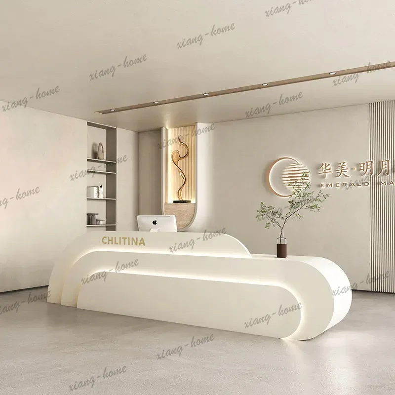 LSBeauty salon cashier clothing store front desk Office table modern luxury Computer Desk bureaux de travail designer furniture