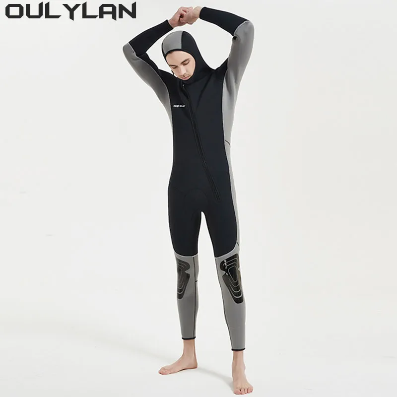 

Oulylan 5mm Men Neoprene Front Unzipper To Keep Warm Surf Snorkeling Kayak Diving Suit One-piece Wetsuit Men's Long Sleeves