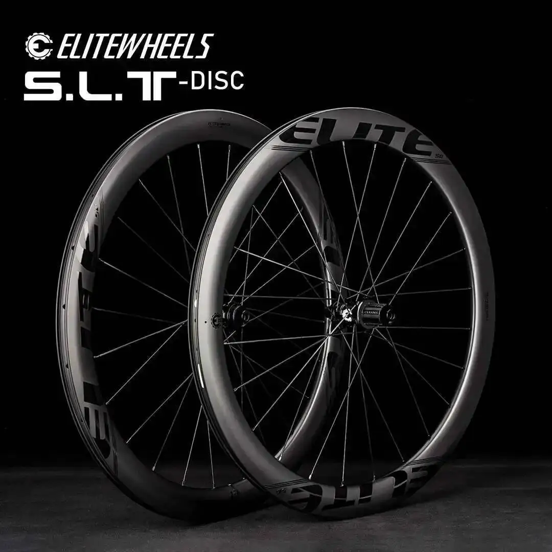 

ELITEWHEELS SLT Road Disc Carbon Wheelset Ceramic Bearing Center Lock Hub Cyclocross Bicycle Wheels Pillar 1423 Spoke Cycling