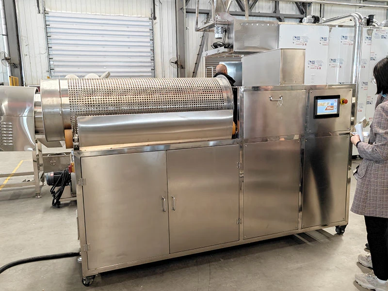 Hot air Caramel Popcorn Production Line Industrial Popping Machine for Sale
