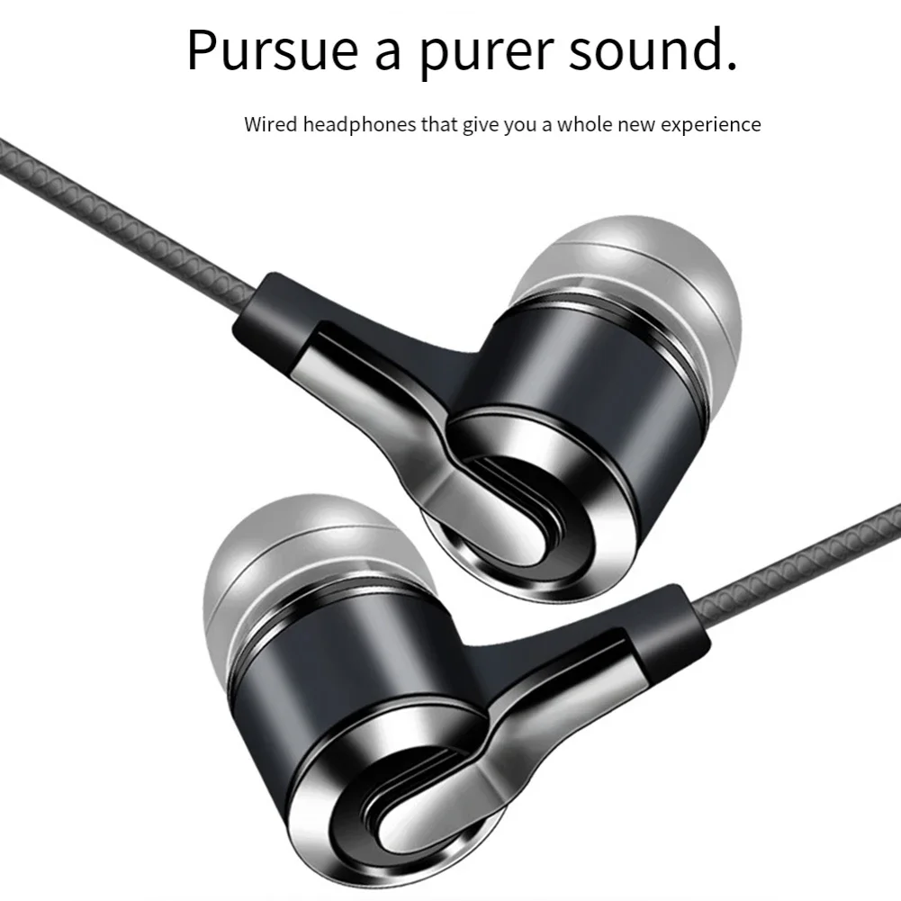 Premium In-Ear Wired Headphones Dynamic HIFI Heavy Bass Earphone Sports Headset With Microphone For Huawei For Honor Smartphone